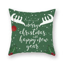 Festive christmas santa elk pillowcase – living room holiday decor