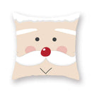 Festive christmas santa elk pillowcase – living room holiday decor