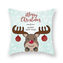 Festive christmas santa elk pillowcase – living room holiday decor