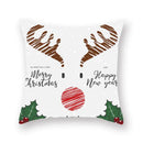 Festive christmas santa elk pillowcase – living room holiday decor