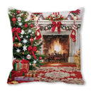 Festive christmas short plush pillowcase living room decor
