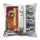 Festive christmas short plush pillowcase living room decor