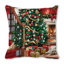 Festive christmas short plush pillowcase living room decor