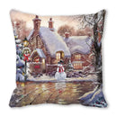 Festive christmas short plush pillowcase living room decor