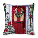 Festive christmas short plush pillowcase living room decor