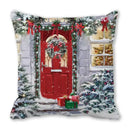 Festive christmas short plush pillowcase living room decor