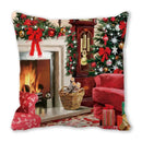 Festive christmas short plush pillowcase living room decor