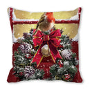 Festive christmas short plush pillowcase living room decor