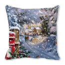 Festive christmas short plush pillowcase living room decor
