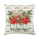 DecorBites™ Christmas Snow Elk Pillow Cover for Festive Home Decor