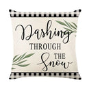 DecorBites™ Christmas Snow Elk Pillow Cover for Festive Home Decor