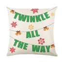 DecorBites™ Christmas Snow Elk Pillow Cover for Festive Home Decor