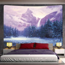 Festive christmas snow forest oil painting tapestry living room decor
