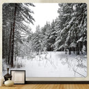 DecorBites™ Christmas Snow Forest Tapestry: Bohemian Bedroom Wall Decoration