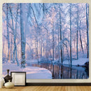 DecorBites™ Christmas Snow Forest Tapestry: Bohemian Bedroom Wall Decoration