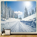 DecorBites™ Christmas Snow Forest Tapestry: Bohemian Bedroom Wall Decoration