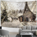 DecorBites™ Christmas Snow House Tapestry Wall Hanging Landscape Art Home Decor
