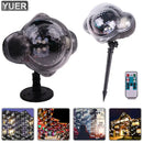 Black christmas snow projector lights outdoor party spotlight