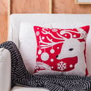 DecorBites™ Christmas Snowflake Elk Embroidered Pillowcases - Festive Decorative Cushion Cover