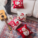 DecorBites™ Christmas Snowflake Elk Embroidered Pillowcases - Festive Decorative Cushion Cover