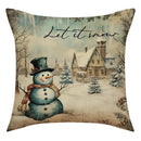 DecorBites™ Christmas Snowman Deer Pillowcase Xmas Home Decoration Sofa Cushion Cover