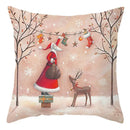 Winter woodland christmas soft plush cushion cover bedroom decor