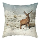 Winter woodland christmas soft plush cushion cover bedroom decor