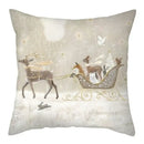 Winter woodland christmas soft plush cushion cover bedroom decor