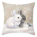 Winter woodland christmas soft plush cushion cover bedroom decor