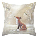 Winter woodland christmas soft plush cushion cover bedroom decor