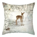 Winter woodland christmas soft plush cushion cover bedroom decor
