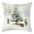 Winter woodland christmas soft plush cushion cover bedroom decor