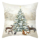 Winter woodland christmas soft plush cushion cover bedroom decor