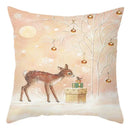 Winter woodland christmas soft plush cushion cover bedroom decor