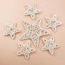 White woven rattan star wreath home decoration bedroom diy plant
