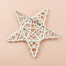 White woven rattan star wreath home decoration bedroom diy plant