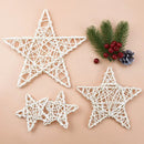 White woven rattan star wreath home decoration bedroom diy plant