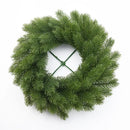Green artificial pine christmas tree wreath living room wire frame