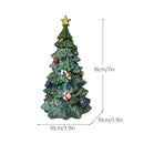 Festive green & brown resin tree candle holder dining room decor