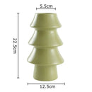 Glossy red christmas tree ceramic vase dining room decor