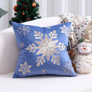 Embroidered gold & silver christmas tree cushion cover living room