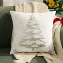 Embroidered gold & silver christmas tree cushion cover living room