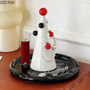 Modern white ceramic christmas tree jewelry stand bedroom decor