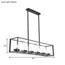 DecorBites™ Classic Black Island Pendant Lights for Dining Room with Clear Glass Shade (5/6 Lights)