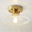 DecorBites™ Classic Glass Ceiling Light Fixture w/ Brass Lamp Holder for Corridors