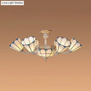 DecorBites™ Classic Hanging Cone Ceiling Light with White Glass Shade - Multi Light Chandelier