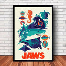 DecorBites™ Classic JAWS Movie Poster Canvas Wall Art