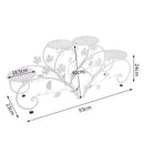 Classic tall white wrought iron plant stand living room scrollwork garden decor