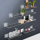 DecorBites™ Clear Acrylic Wall Shelf Organizer, 20-50cm