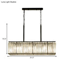 DecorBites™ Clear Crystal Island Pendant Light with 5 Bulbs for Modern Dining Rooms
